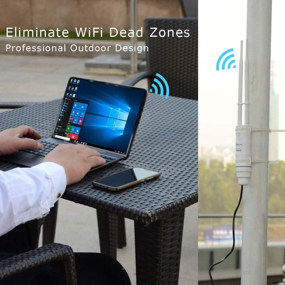 WAVLINK Outdoor WiFi Range Extender AC600 High Power Weatherproof Outdoor WiFi Extender Computer Accessories - DailySale