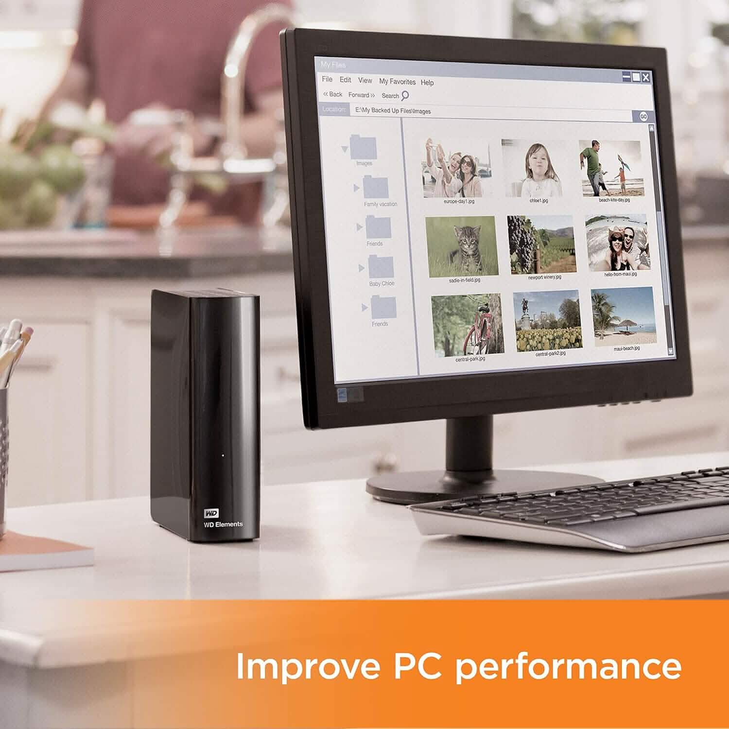WD 16TB Elements Desktop External Hard Drive, USB 3.0 for Plug-and-Play Storage Computer Accessories - DailySale