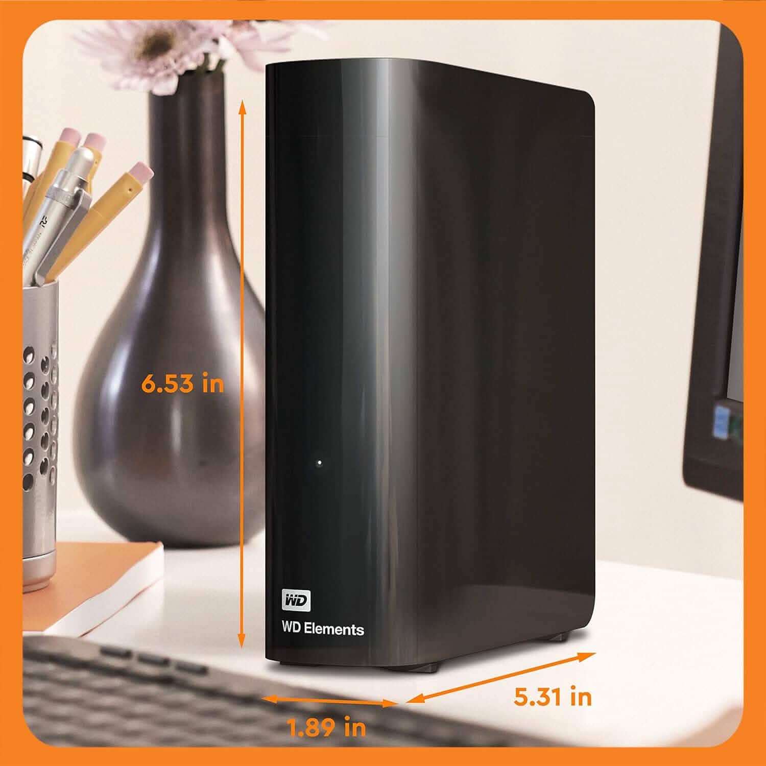 WD 16TB Elements Desktop External Hard Drive, USB 3.0 for Plug-and-Play Storage Computer Accessories - DailySale