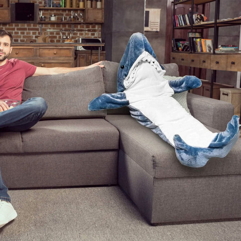 Wearable Shark Sleeping Bag Onezie with Zipper Bedding - DailySale