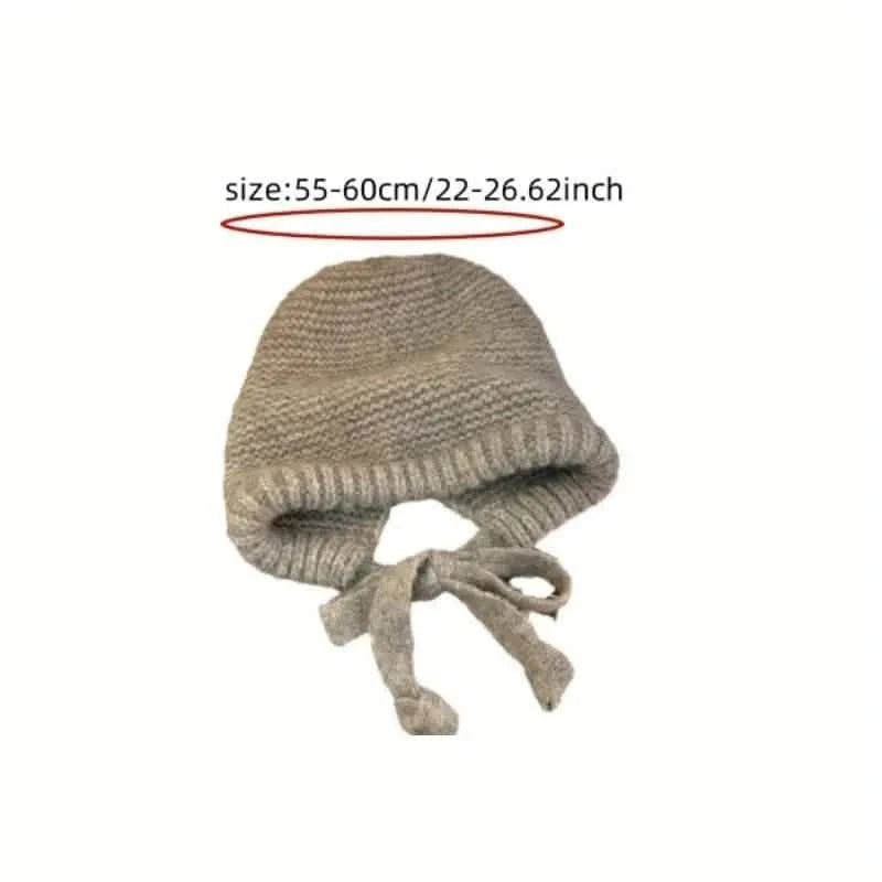 Winter Wool Knitted Hat Unisex Winter Striped Beanie with Ear Flaps Women's Outerwear - DailySale