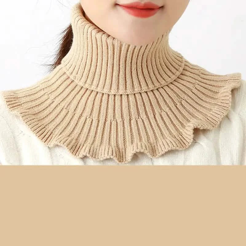 Women's Coldproof Warm Knitted Neck Scarf Women's Shoes & Accessories Khaki - DailySale