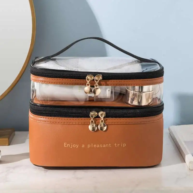 Women's Double Layer Makeup Bag Bags & Travel - DailySale