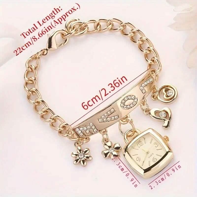 Women's Love Alphabet Bracelet Alloy Quartz Watch Watches - DailySale