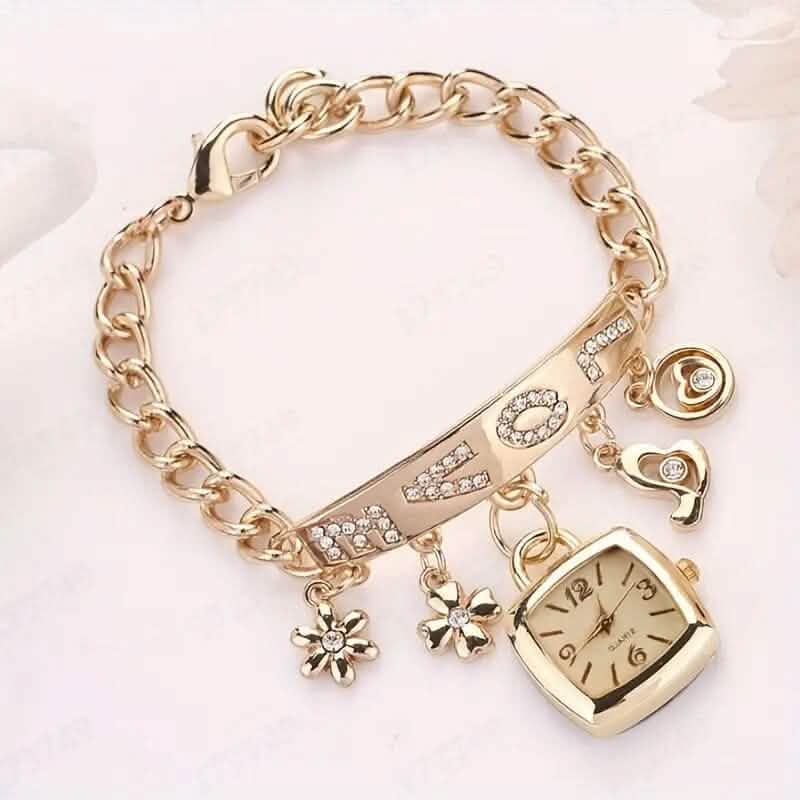 Women's Love Alphabet Bracelet Alloy Quartz Watch Watches - DailySale