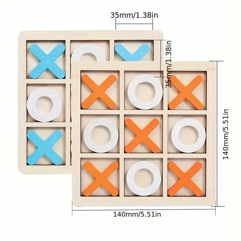 Wood Tic-Tac Toe XOXO Board Game Toys & Games - DailySale