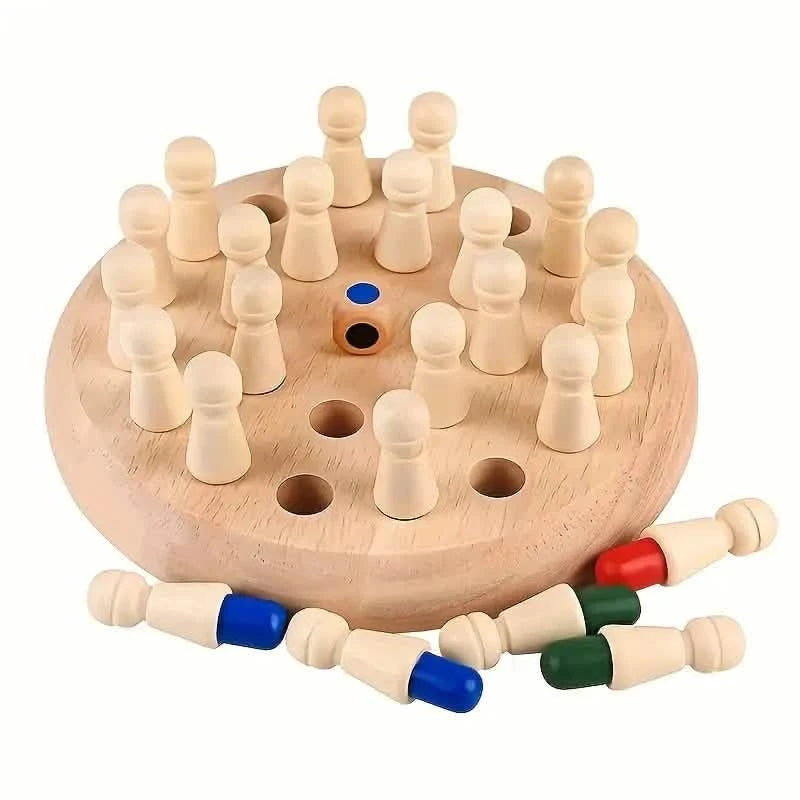 Wooden Memory Match Game - Educational Chess Puzzle for Kids & Adults Toys & Games - DailySale