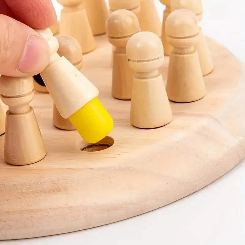 Wooden Memory Match Game - Educational Chess Puzzle for Kids & Adults Toys & Games - DailySale