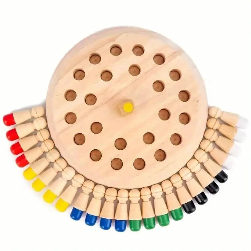 Wooden Memory Match Game - Educational Chess Puzzle for Kids & Adults Toys & Games - DailySale
