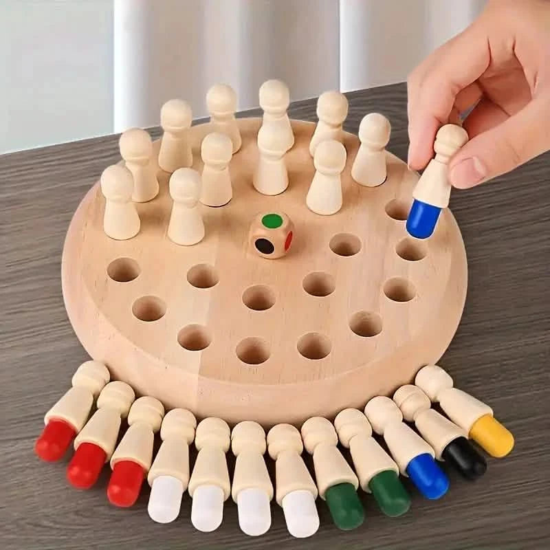 Wooden Memory Match Game - Educational Chess Puzzle for Kids & Adults Toys & Games - DailySale