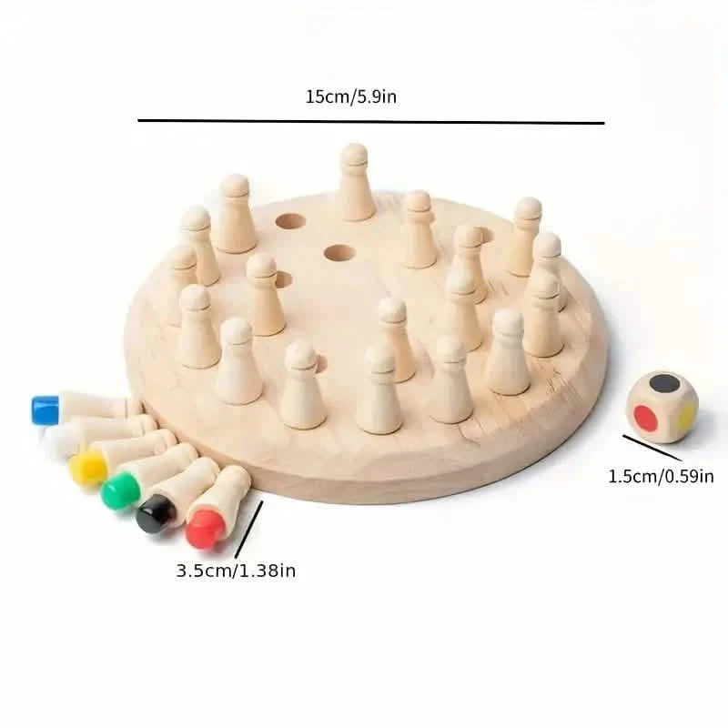 Wooden Memory Match Game - Educational Chess Puzzle for Kids & Adults Toys & Games - DailySale