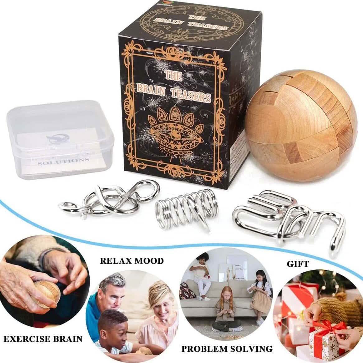 Wooden Puzzle Magic Ball Brain Teasers Toy Intelligence Game Toys & Games - DailySale