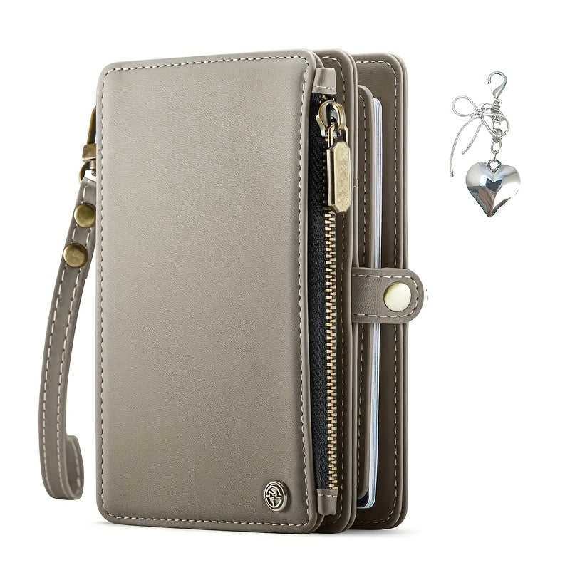 Light gray travel wallet wristlet