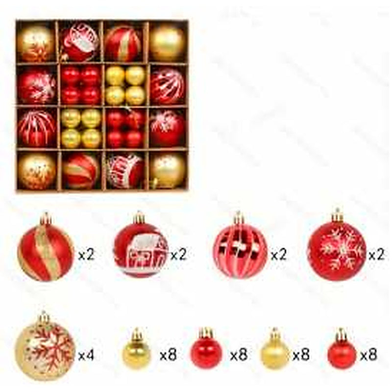 Red and Gold set contents with piece counts, 44 pieces