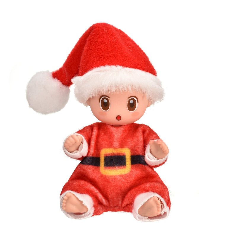 Set A: Santa doll in a red suit with a black belt and red hat