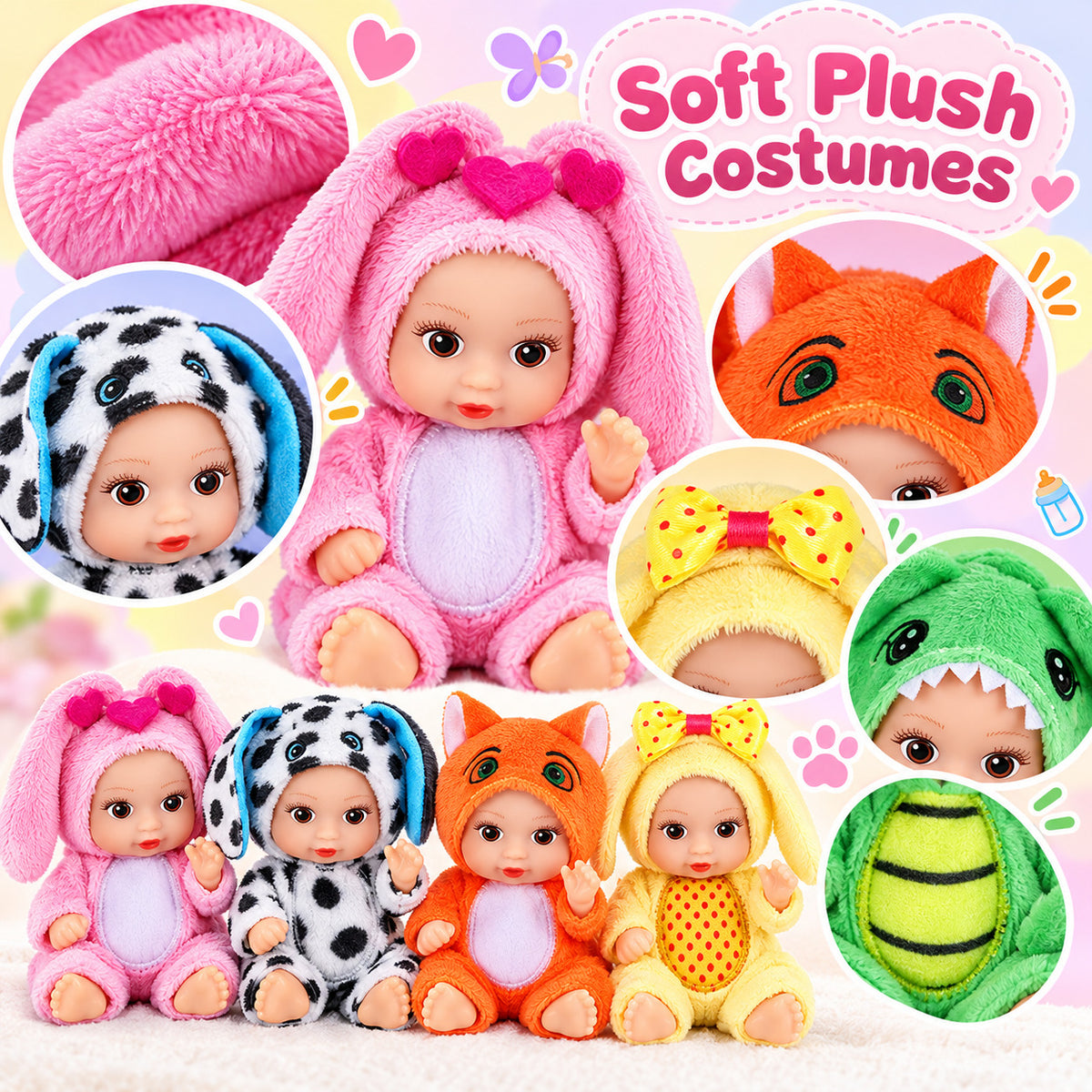Close up of the soft plush costume fabric
