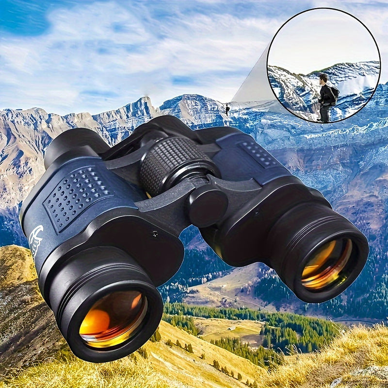 Black 60x60 binoculars with large objective lenses