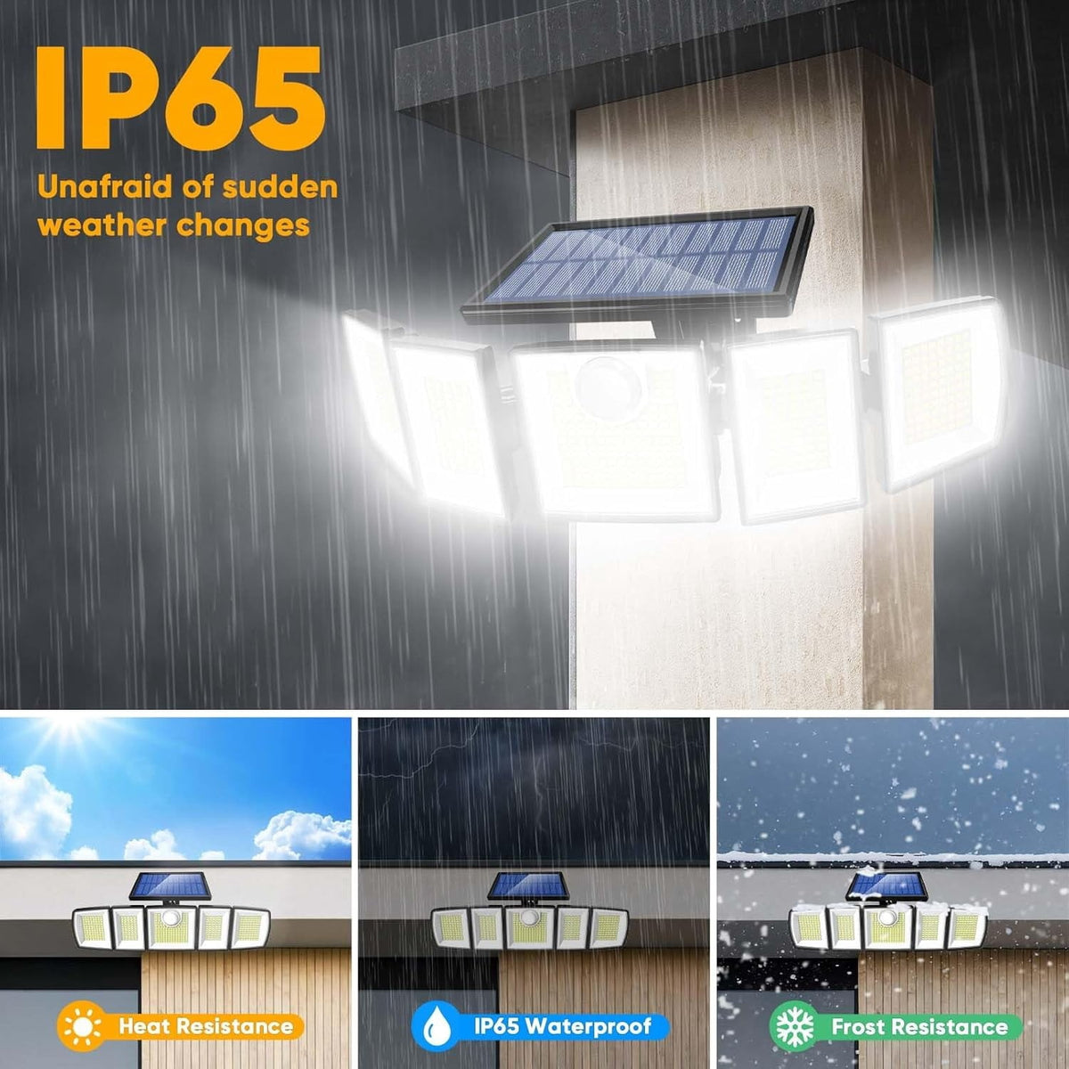 IP65 weather resistance with heat, waterproof and frost resistance