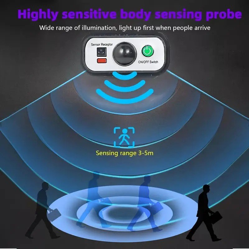 Motion sensing probe with a 3 to 5 m sensing range