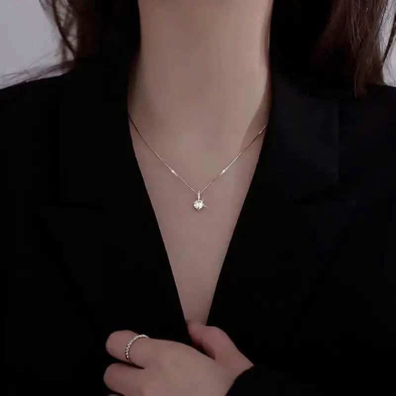 Zirconia Water Drop Pendant Clavicle Chain Necklace Necklaces - DailySale