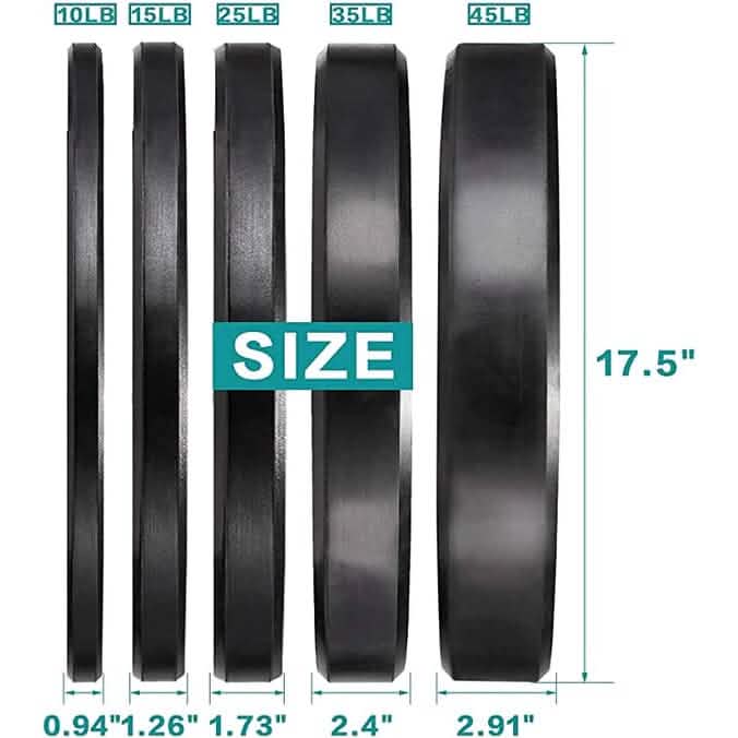 1-Pair: Bumper Plates 2-Inch Bumpers Olympic Weight Plate Fitness - DailySale