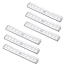 10 Led Motion Sensor Stick On Light Bars Indoor Lighting 6-Pack - DailySale