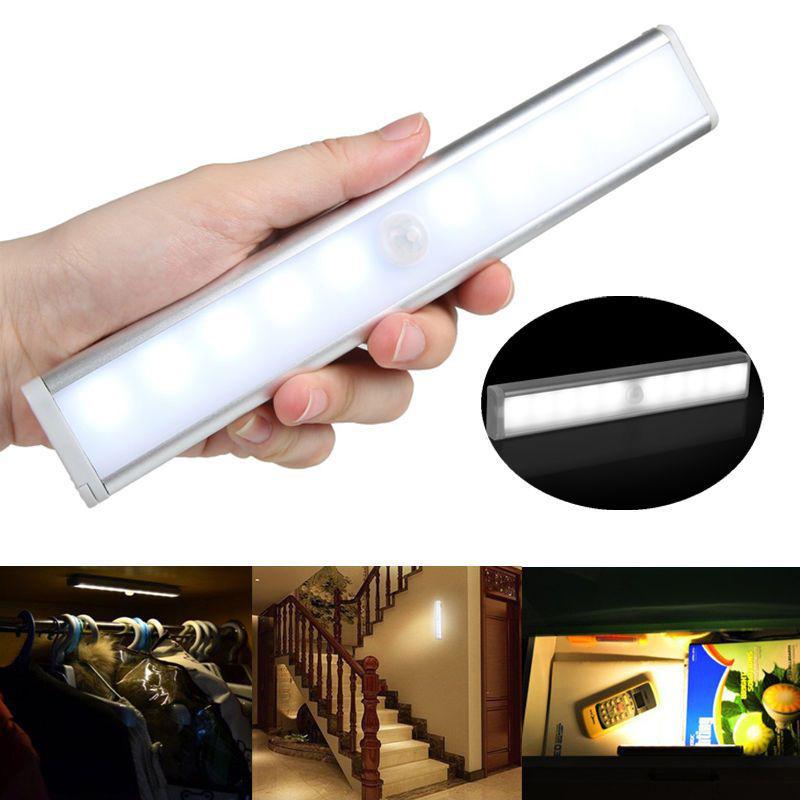10 Led Motion Sensor Stick On Light Bars Indoor Lighting - DailySale