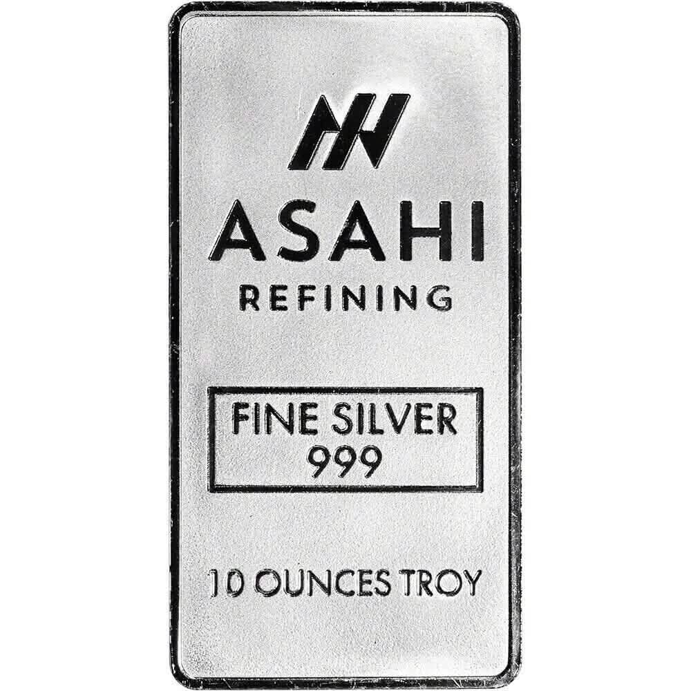 10 oz. Silver Bar - Asahi Refining - .999 Fine Silver in Sealed Protective Plastic Everything Else - DailySale