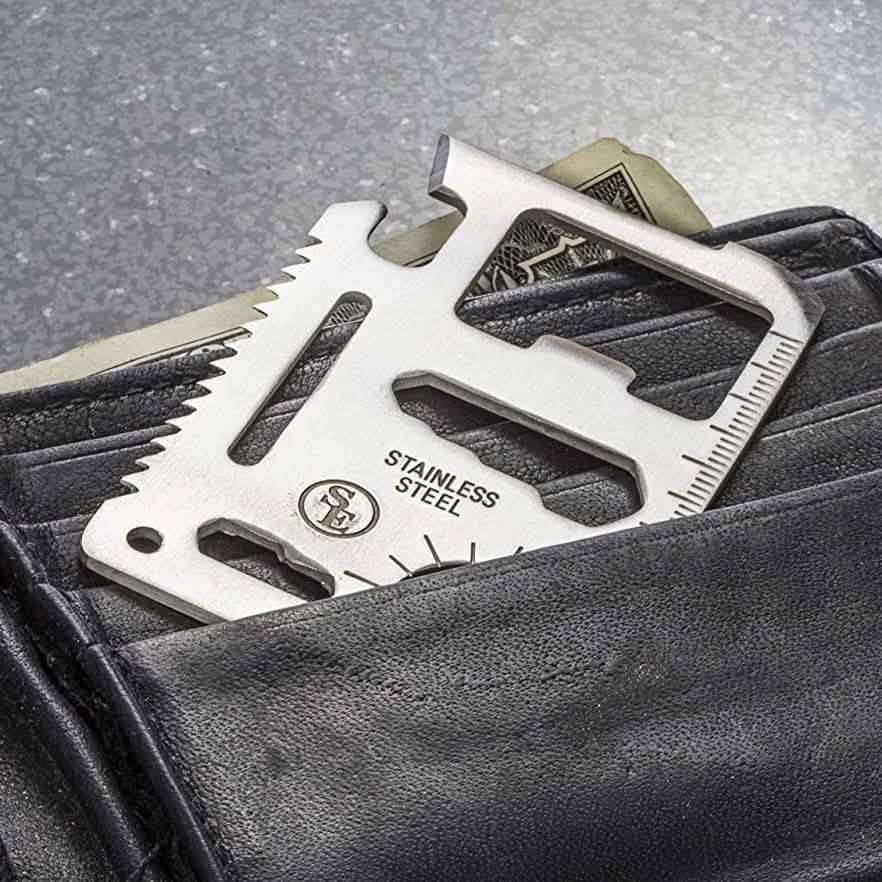 10-Pack: 11-in-1 Stainless Steel Survival Pocket Tool Sports & Outdoors - DailySale