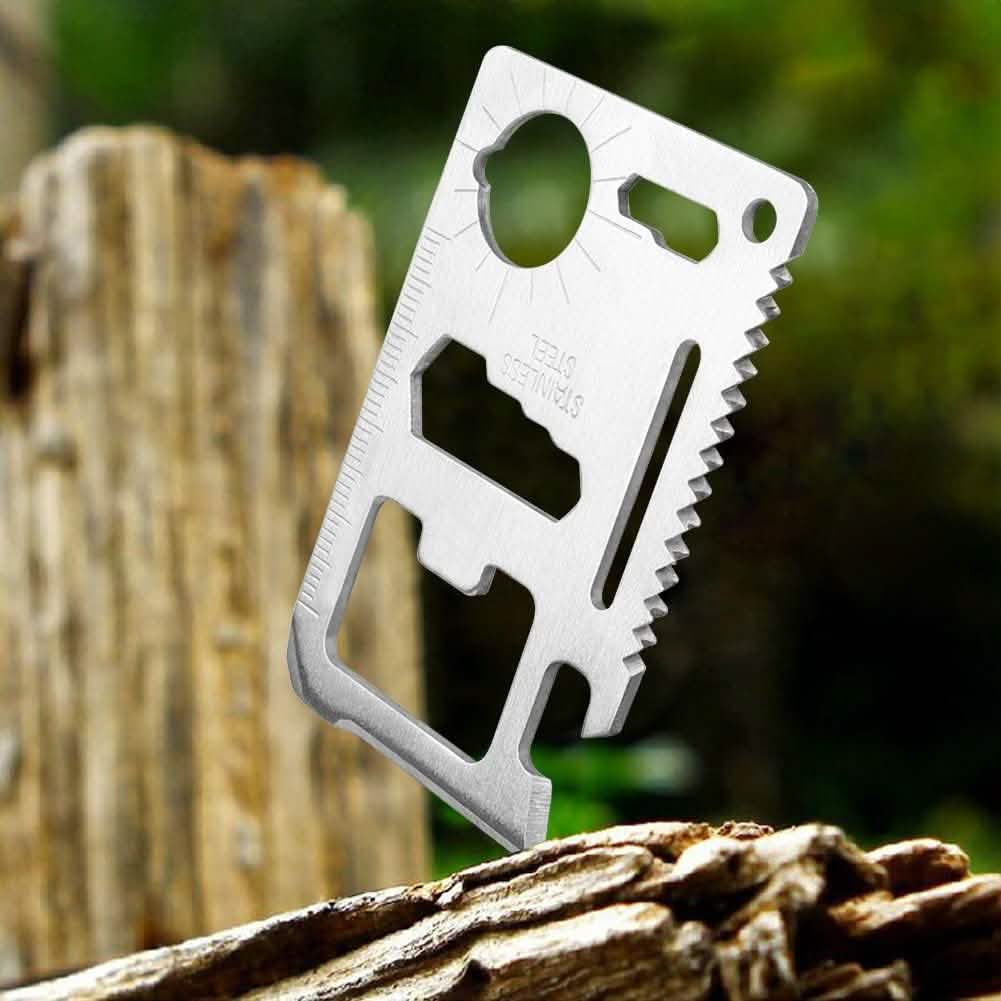 10-Pack: 11-in-1 Stainless Steel Survival Pocket Tool Sports & Outdoors - DailySale
