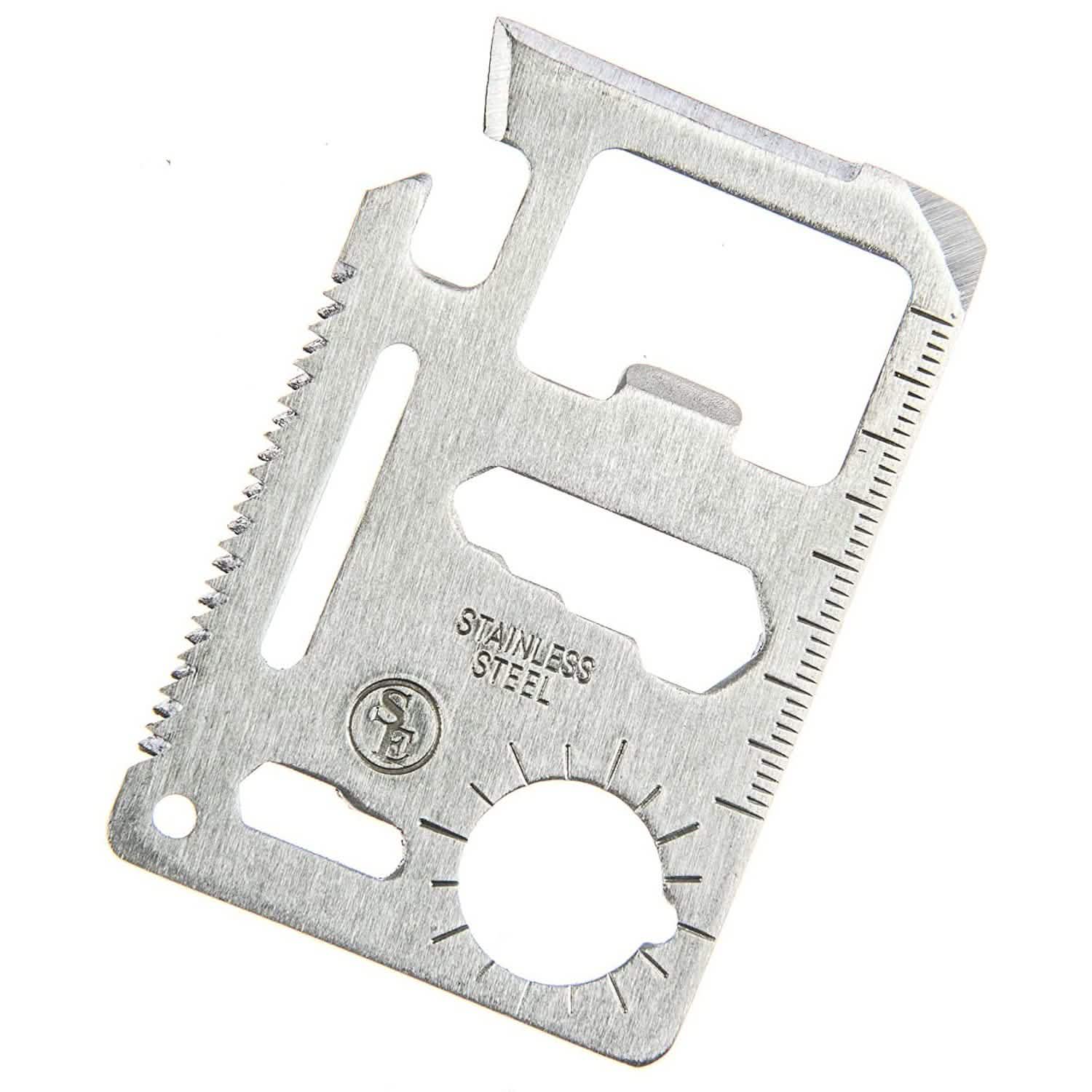 10-Pack: 11-in-1 Stainless Steel Survival Pocket Tool Sports & Outdoors - DailySale