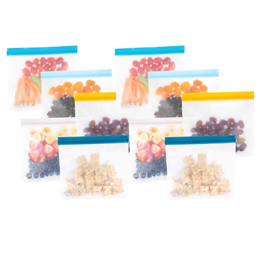 10-Pack: 32 oz Keeper Reusable Ziplock Bags Kitchen Essentials - DailySale