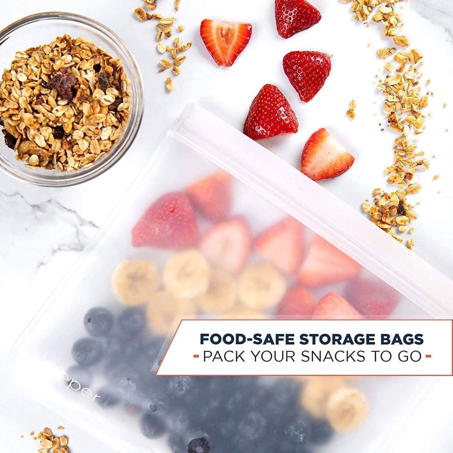 10-Pack: 32 oz Keeper Reusable Ziplock Bags Kitchen Essentials - DailySale