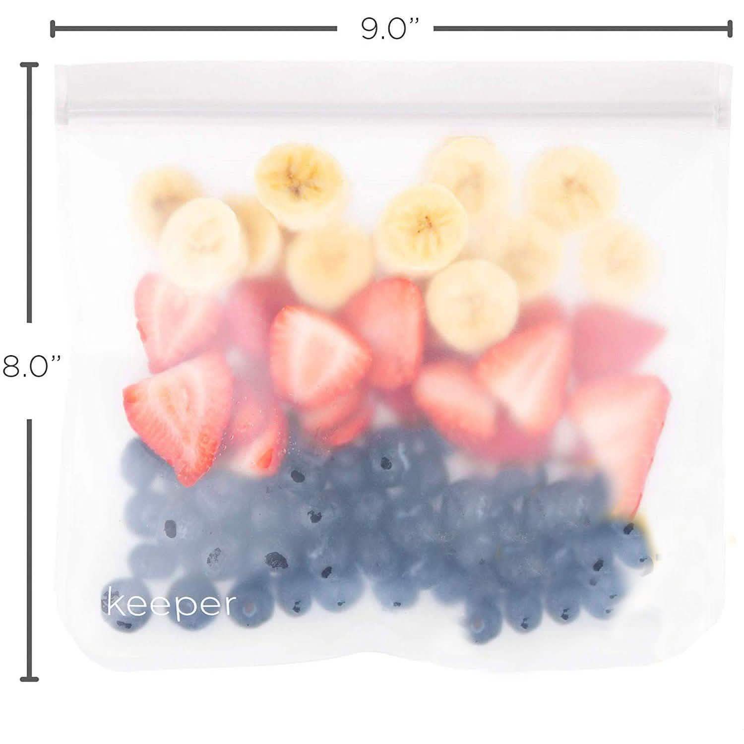 10-Pack: 32 oz Keeper Reusable Ziplock Bags Kitchen Essentials - DailySale