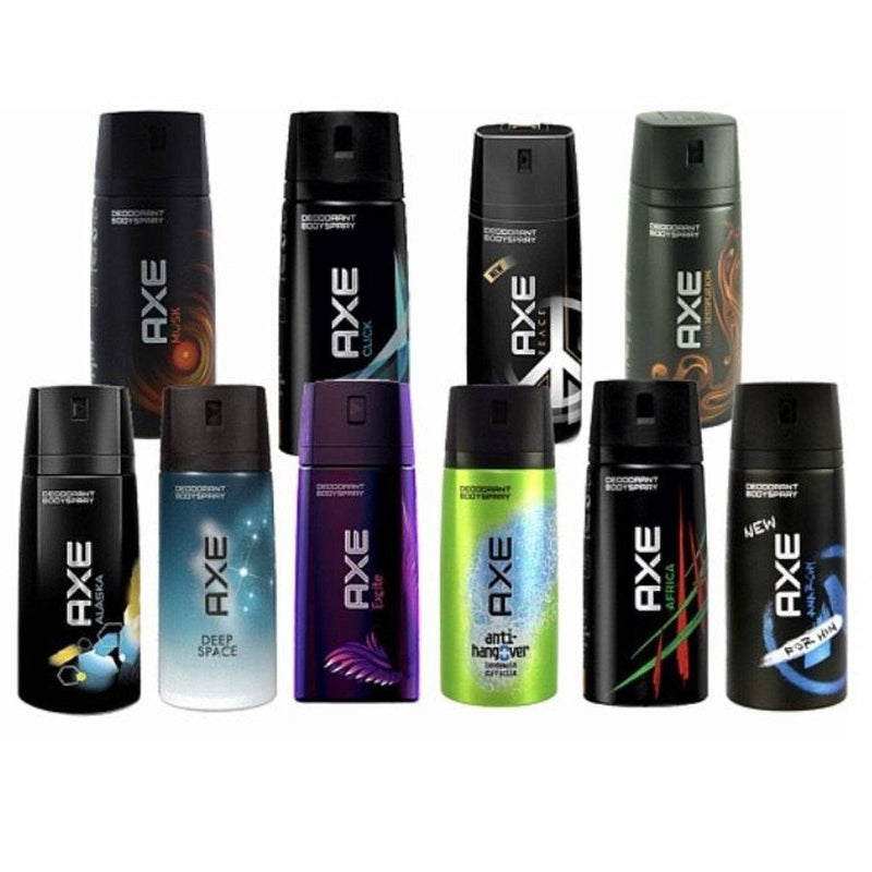 10-Pack AXE Body Spray Deodorant Anti-Perspirant on white background