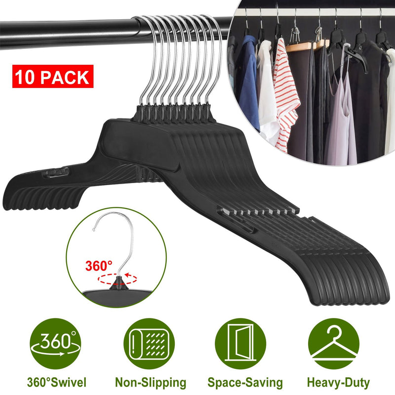 10-Pack: Clothes Hanger Non-Slip Notched Space-Saving Closet & Storage - DailySale