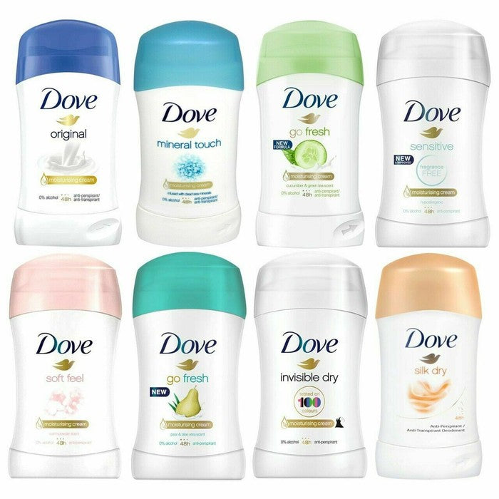 global Økonomi tage medicin 10 Pack: Dove Anti Perspirant Deodorant Roll on Stick Mix
