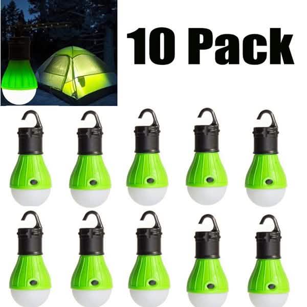 10-Pack: Mini Portable Lantern Tent Light Sports & Outdoors - DailySale