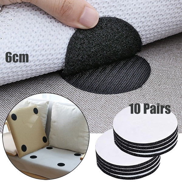 10-Pairs: Anti Curling Carpet Tape Rug Gripper Velcro Everything Else - DailySale