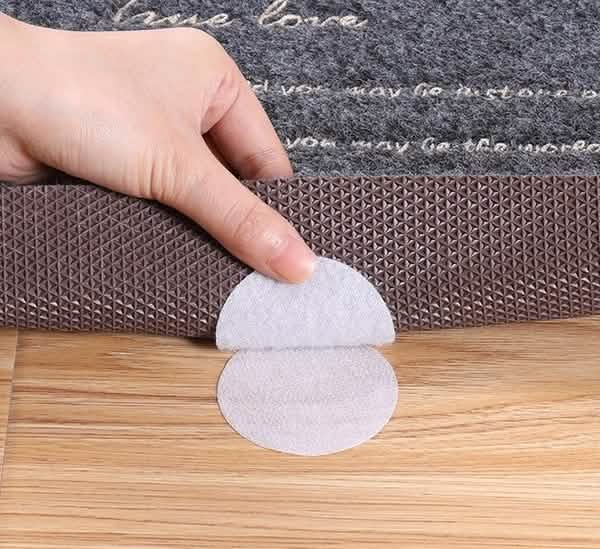 10-Pairs: Anti Curling Carpet Tape Rug Gripper Velcro Everything Else White - DailySale