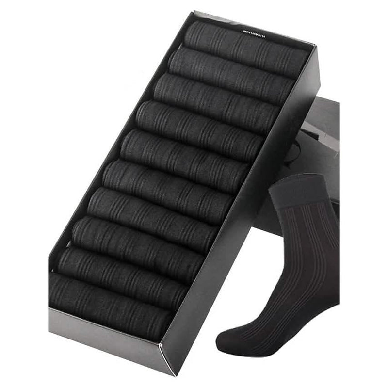 10-Pairs: Socks Solid Colored Warm Spring & Summer Men's Shoes & Accessories Black - DailySale