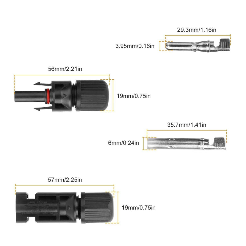 10-Pairs: Solar Panel Connectors Household Batteries & Electrical - DailySale