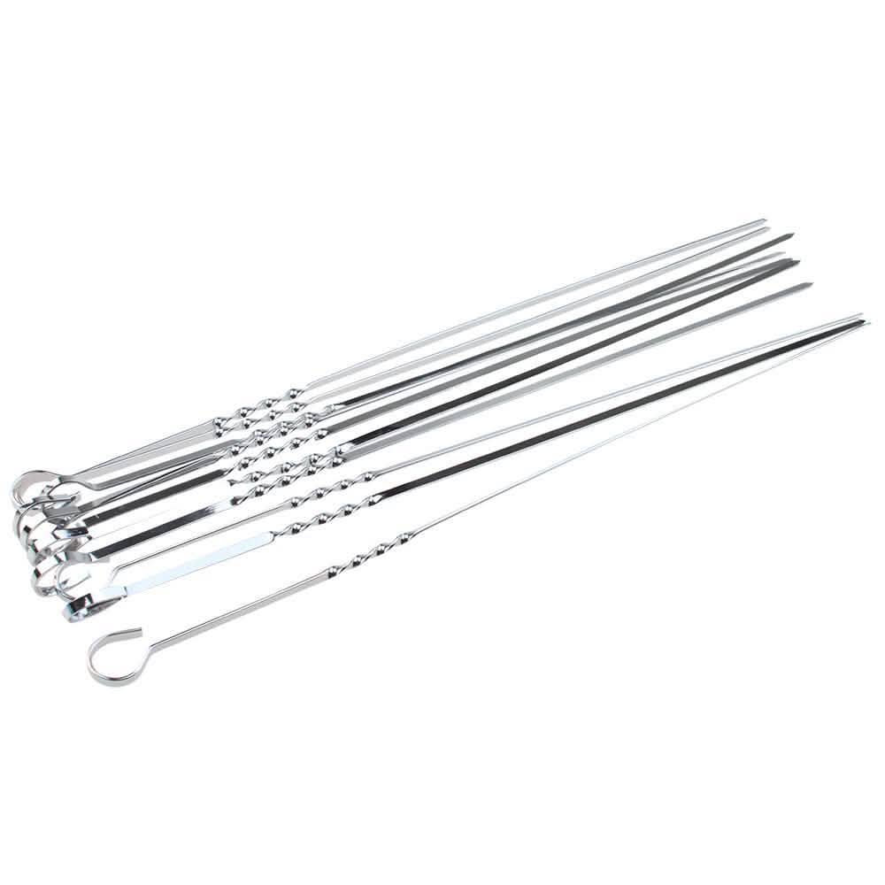 10-Piece: 15 Inches Stainless Steel Kabob Skewers Kitchen & Dining - DailySale