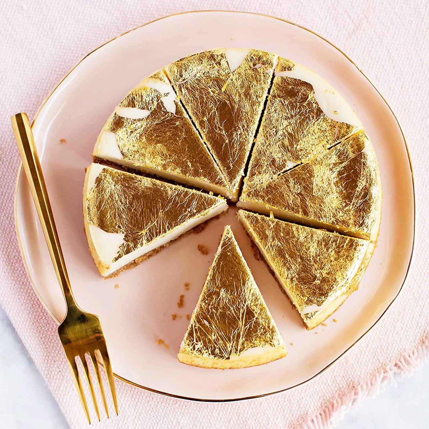 10-Piece: 4.33cm Edible Gold Leaf Sheets Wine & Dining - DailySale