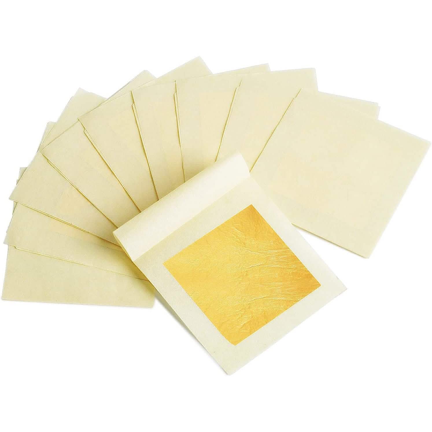 10-Piece: 4.33cm Edible Gold Leaf Sheets Wine & Dining - DailySale