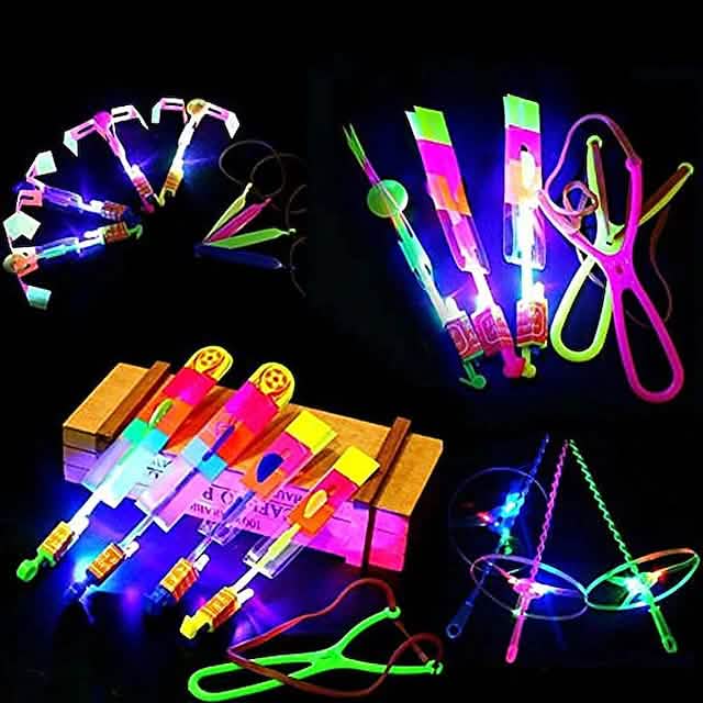 10-Piece: Amazing Led Light Arrow Rocket Helicopter Flying Toy Toys & Games - DailySale