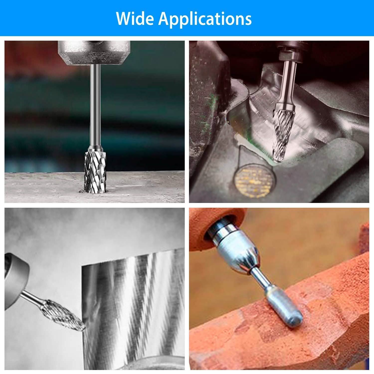 10-Piece: Double Cut Carbide Rotary Die Grinder Bit Set Home Improvement - DailySale