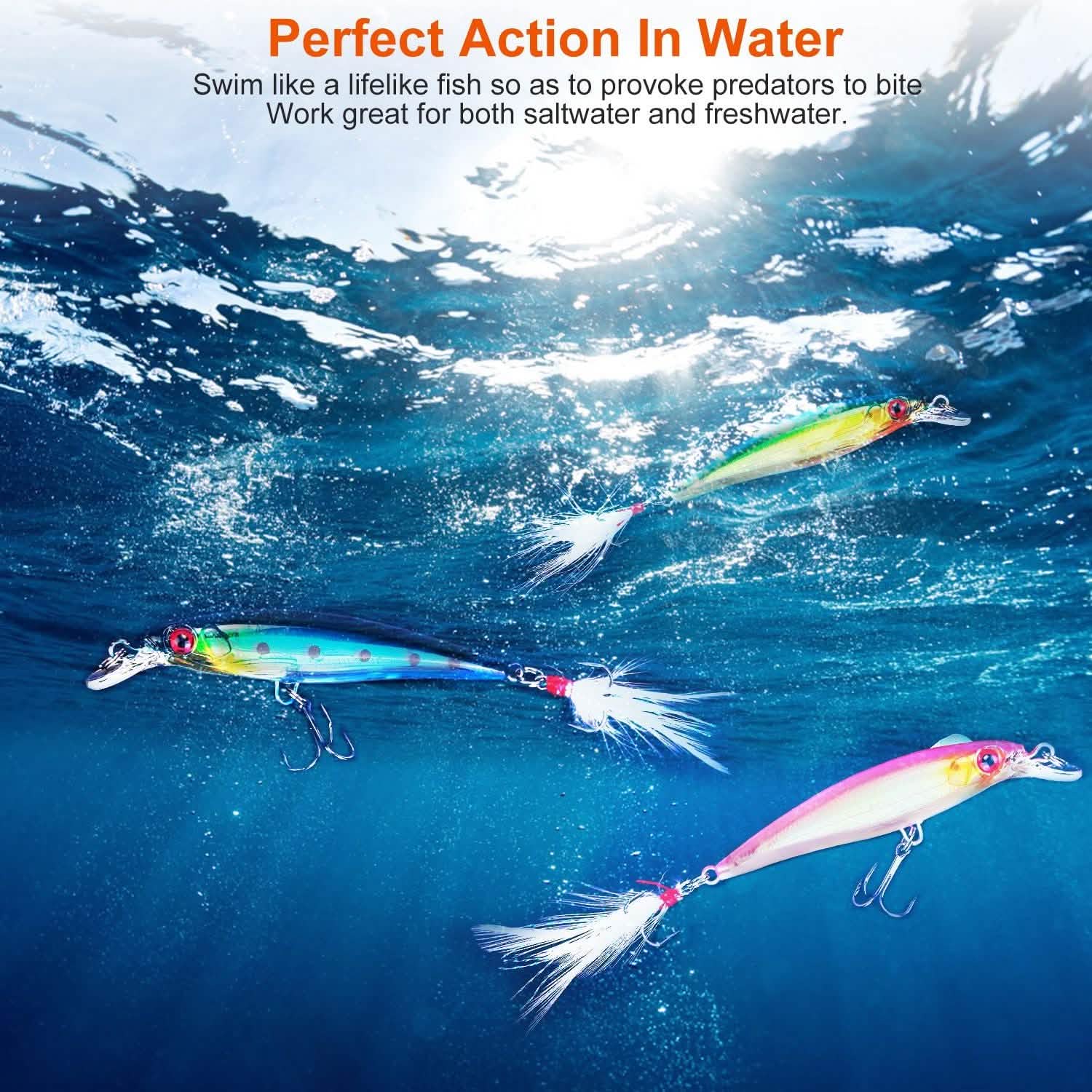 10-Piece: Fishing Lures Kit Sports & Outdoors - DailySale