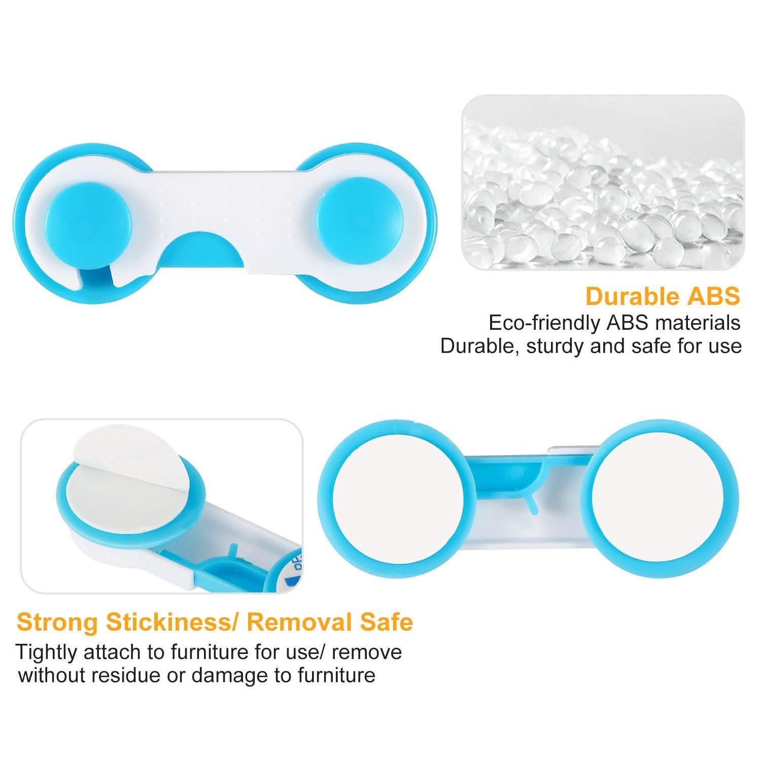 10-Piece: Kids Cabinet Strap Safety Locks Baby - DailySale