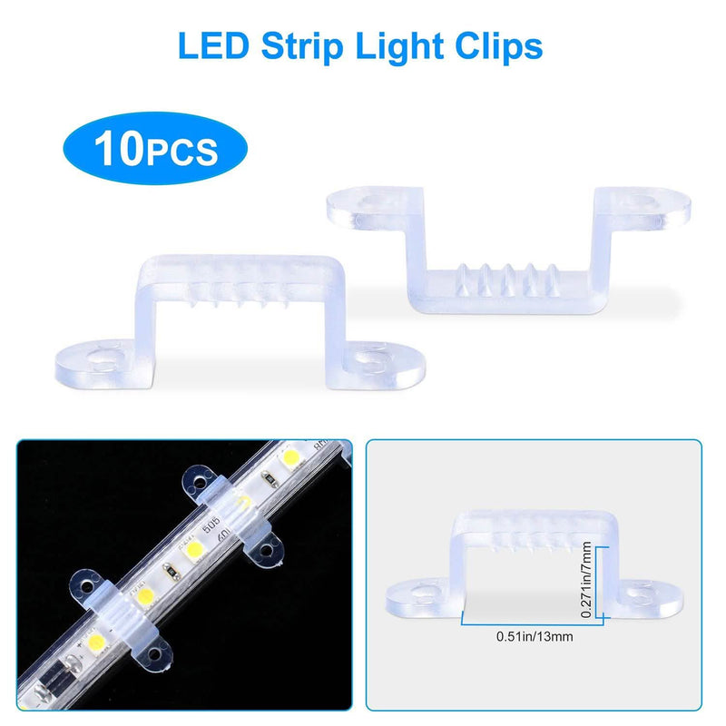 10-Piece: LED Strip Light Clips Everything Else - DailySale